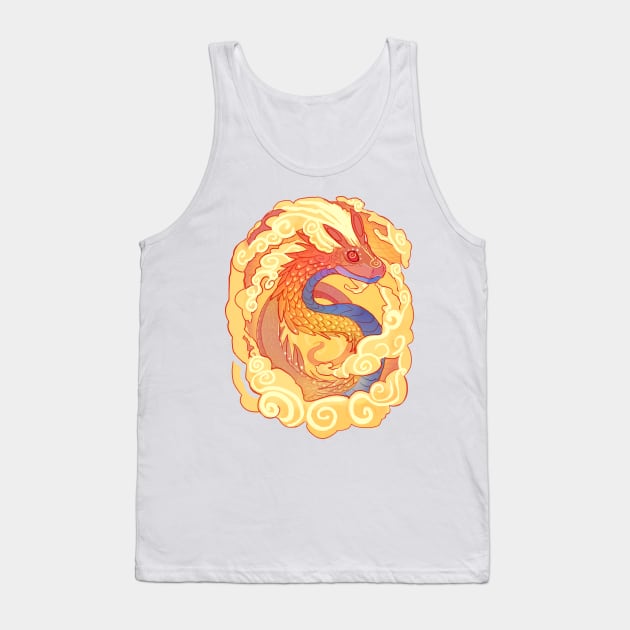 Orange Serpent Tank Top by AshenShop